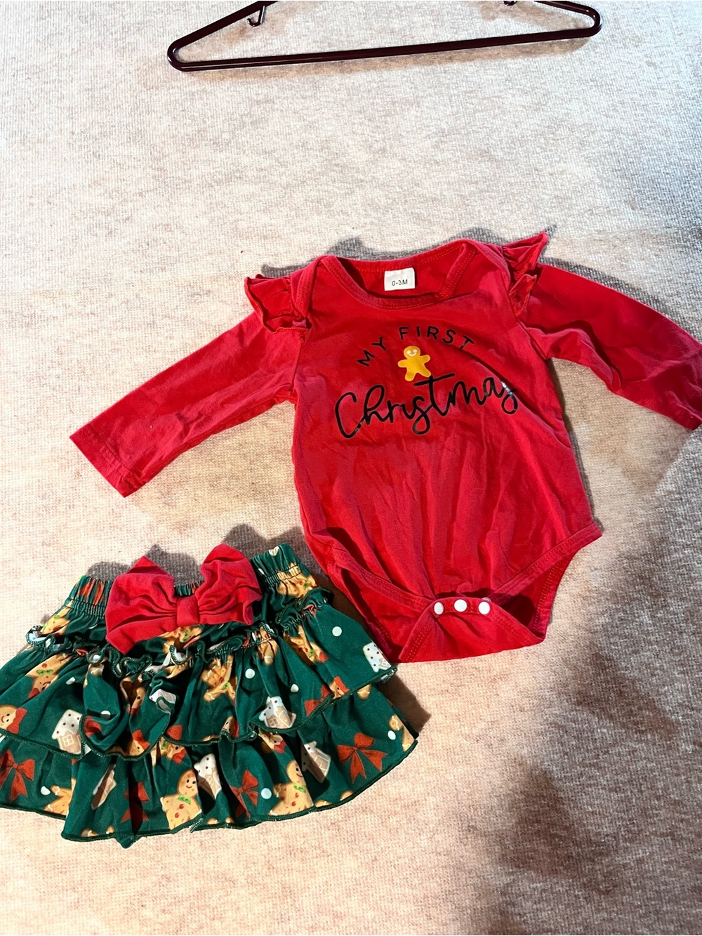 Red "My First Christmas" Baby Matching Set - Brand: